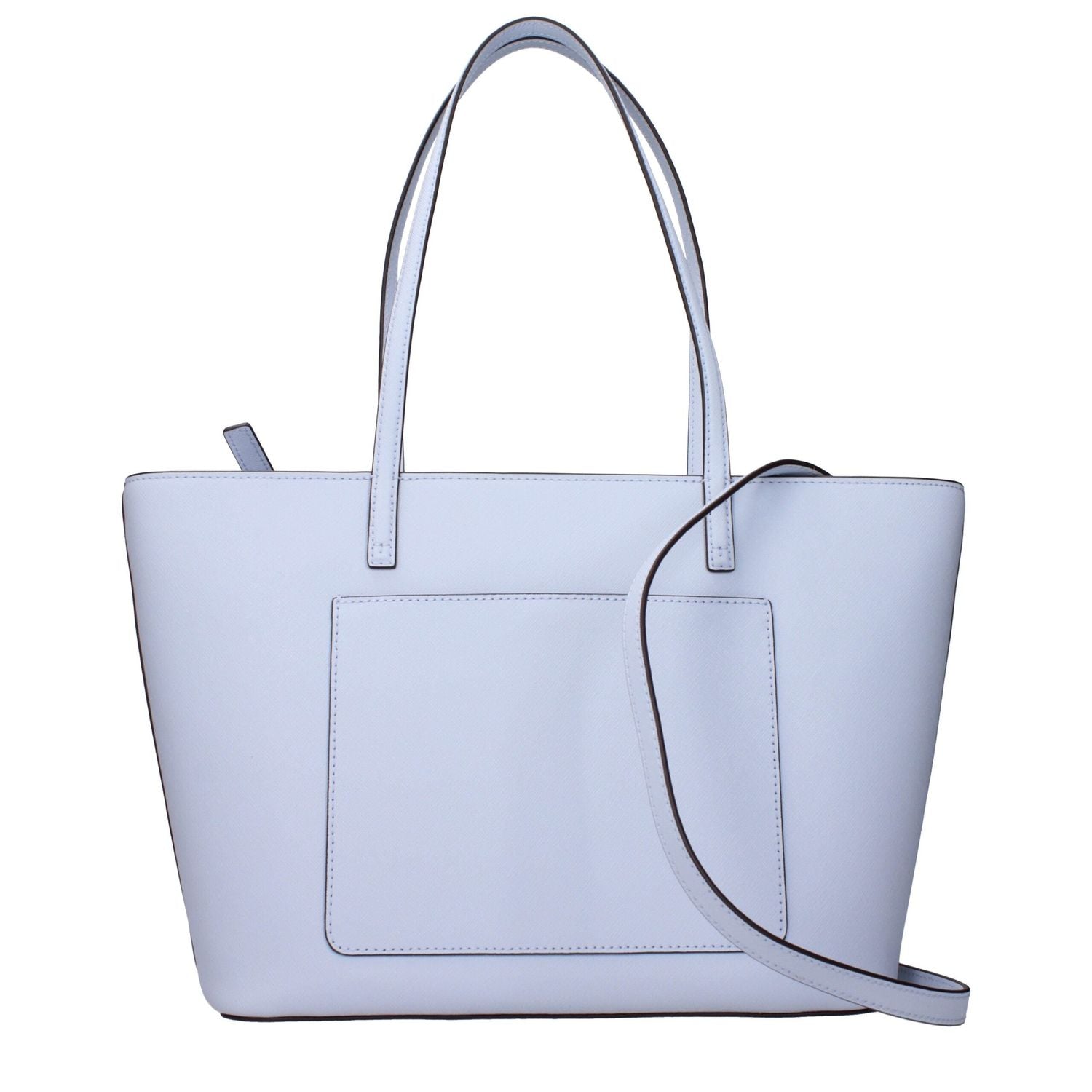 Front view with bag zipped and handles upright.