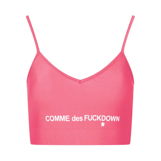 Comme Des Fuckdown Pink Polyester Women Top