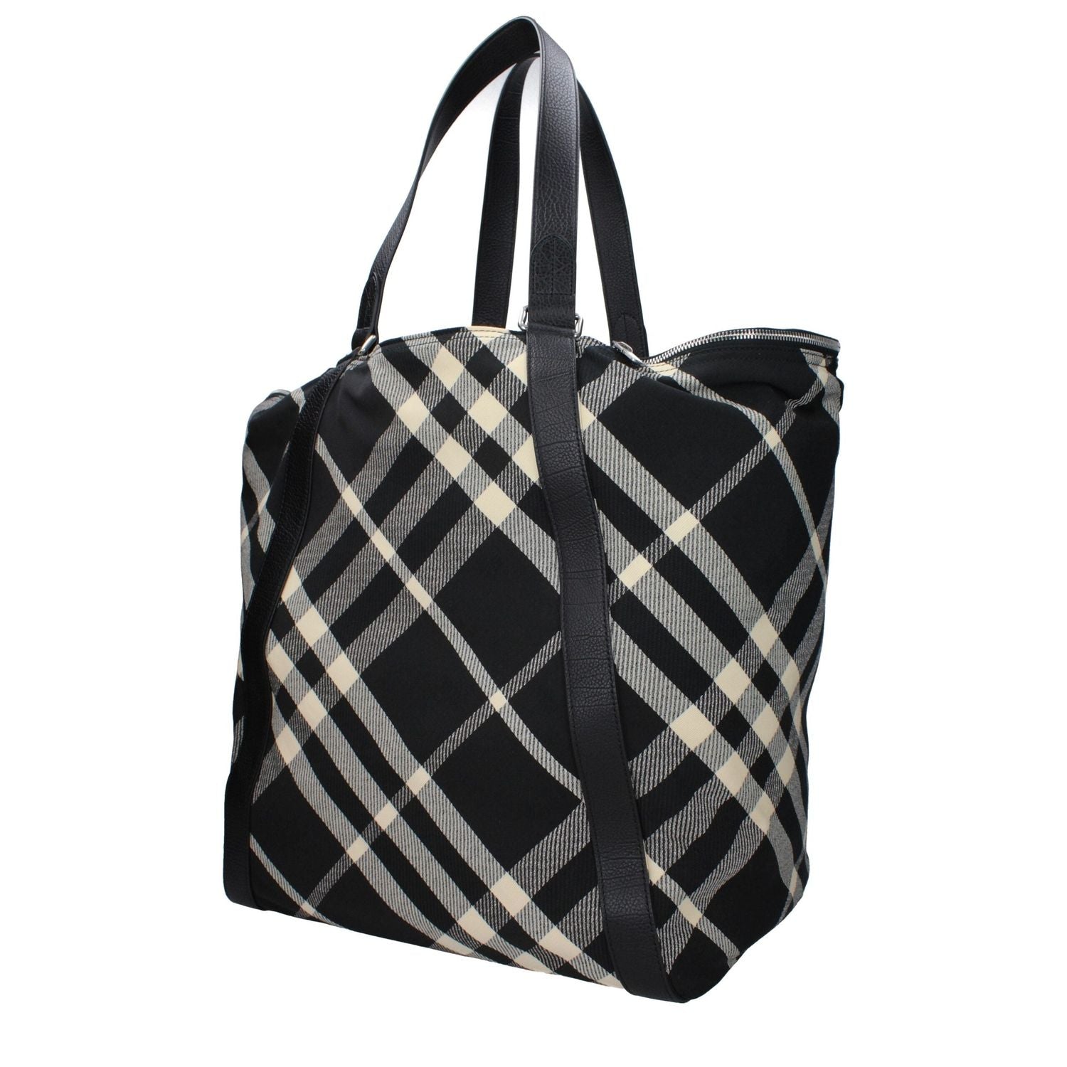 Front view with bag zipped and handles upright.