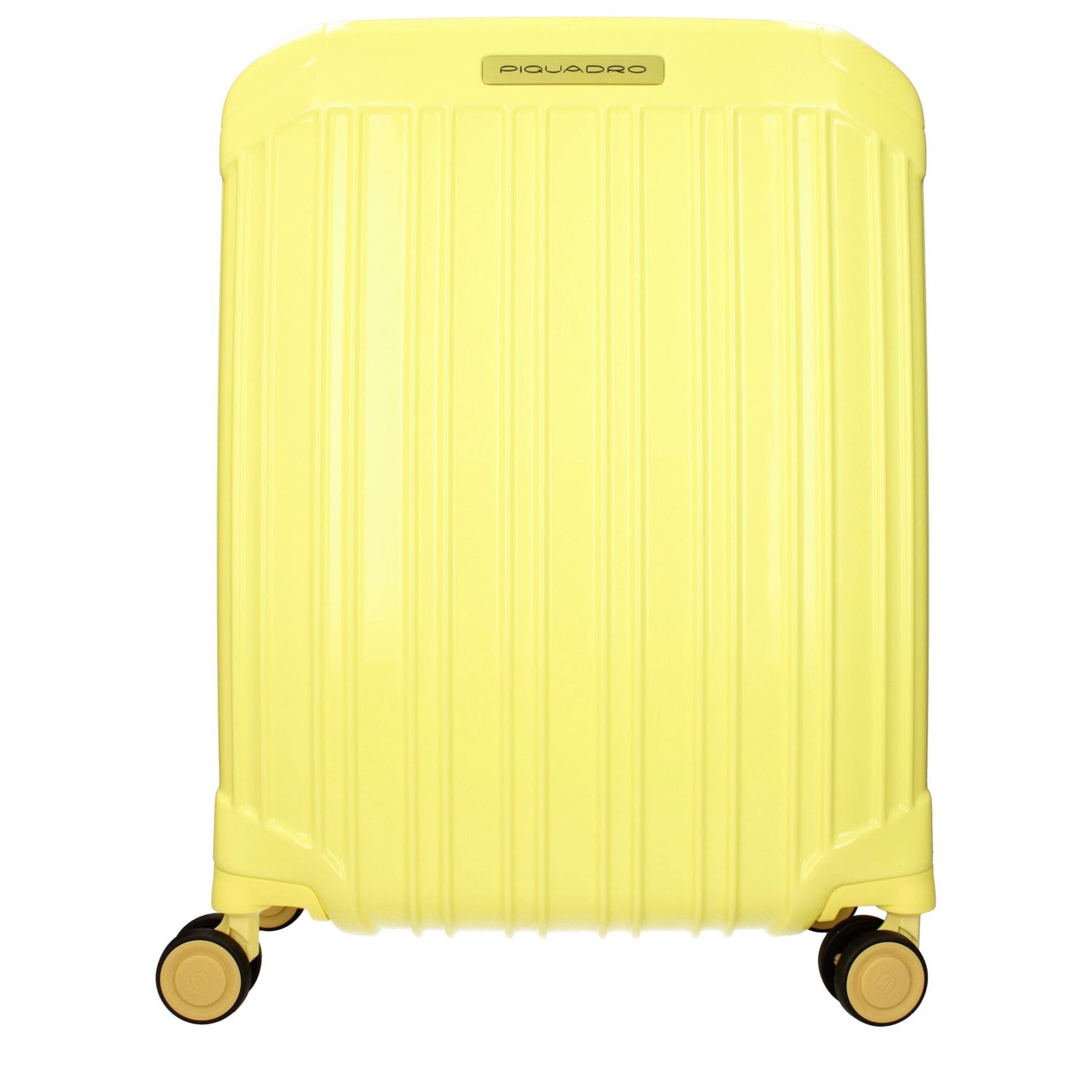 Front view with bag zipped and handles upright.
