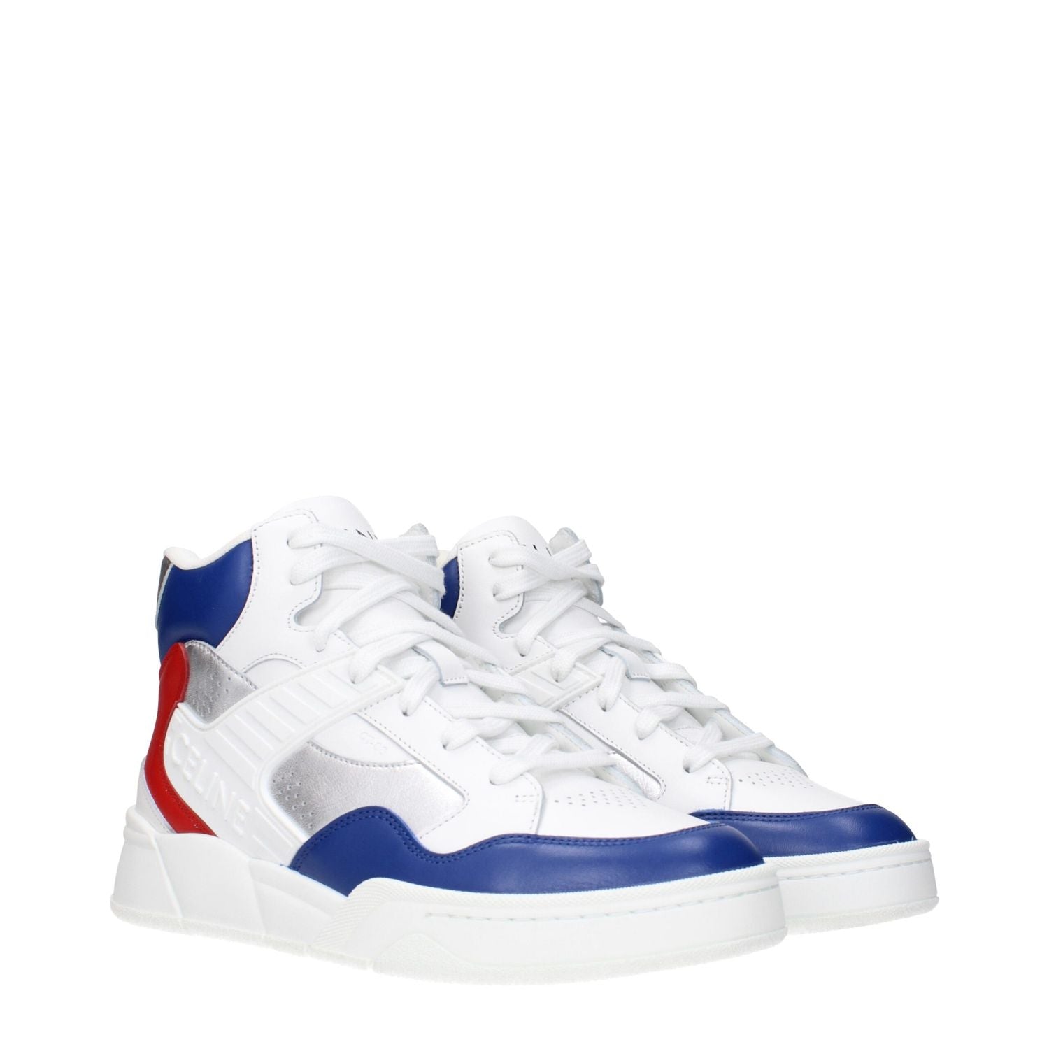 Celine Blue Leather Athletic Sneakers