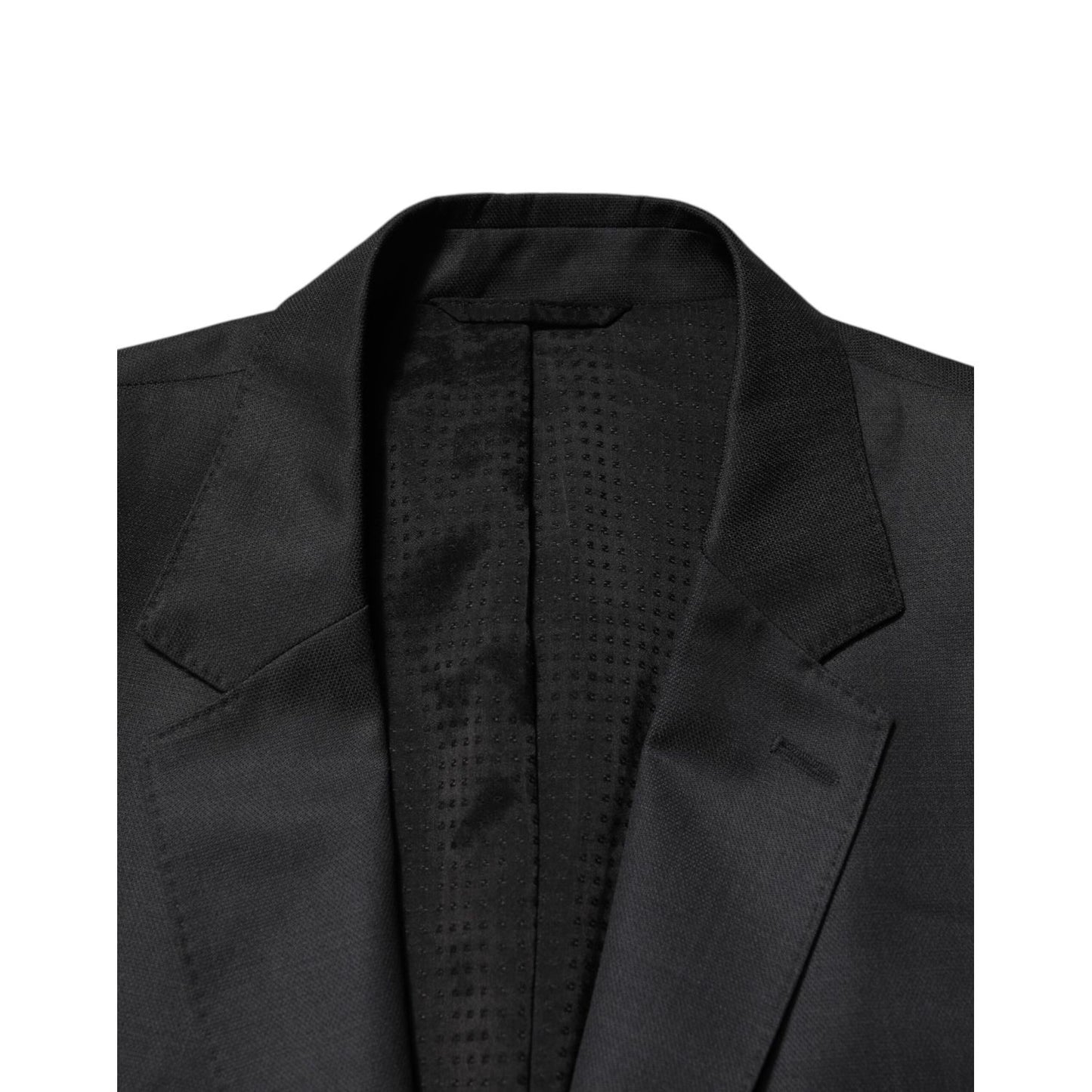 Dolce & Gabbana Dark Gray Wool Single Breasted 2 Piece Suit