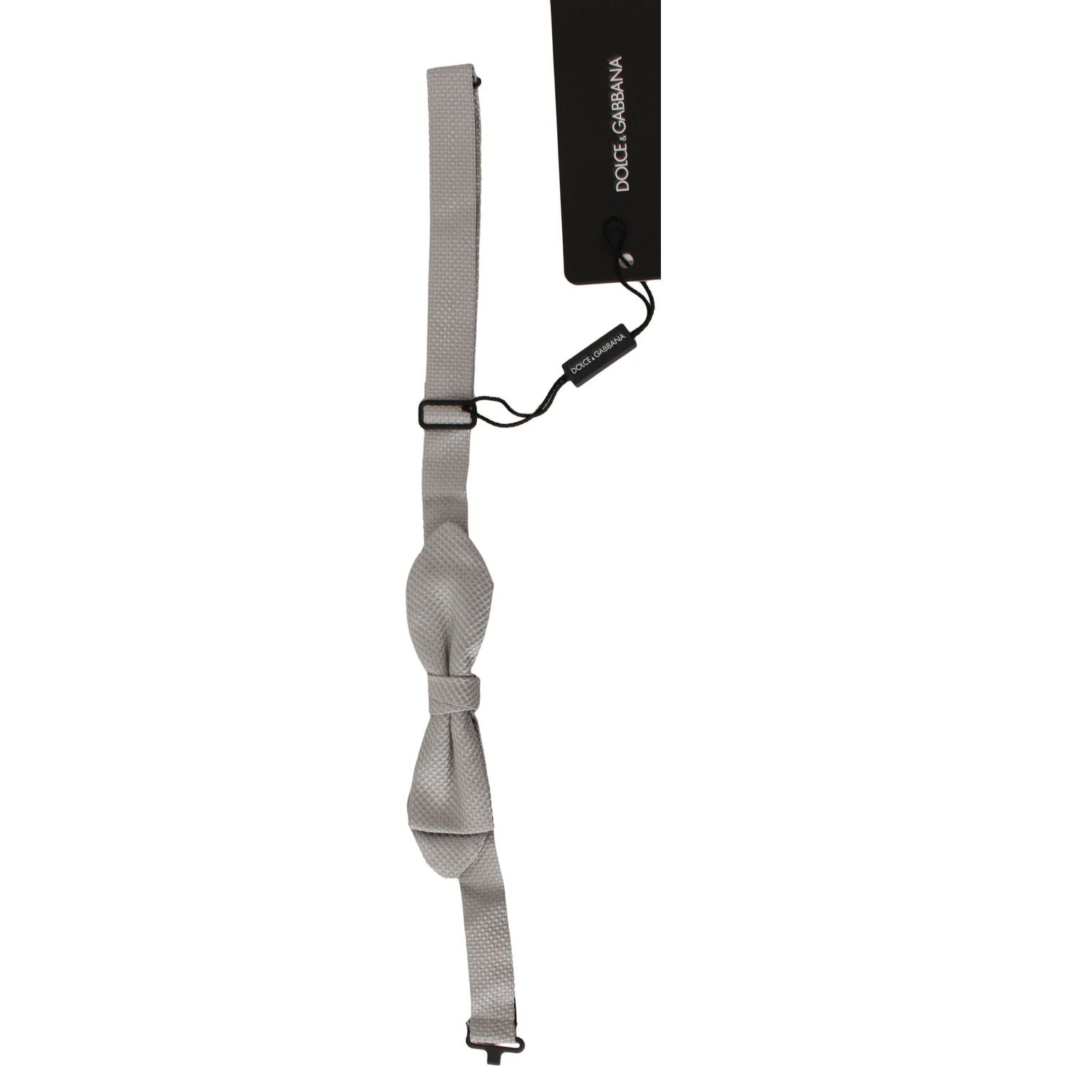 ربطة عنق أنيقة من الحرير باللون الرمادي من دولتشي آند غابانا