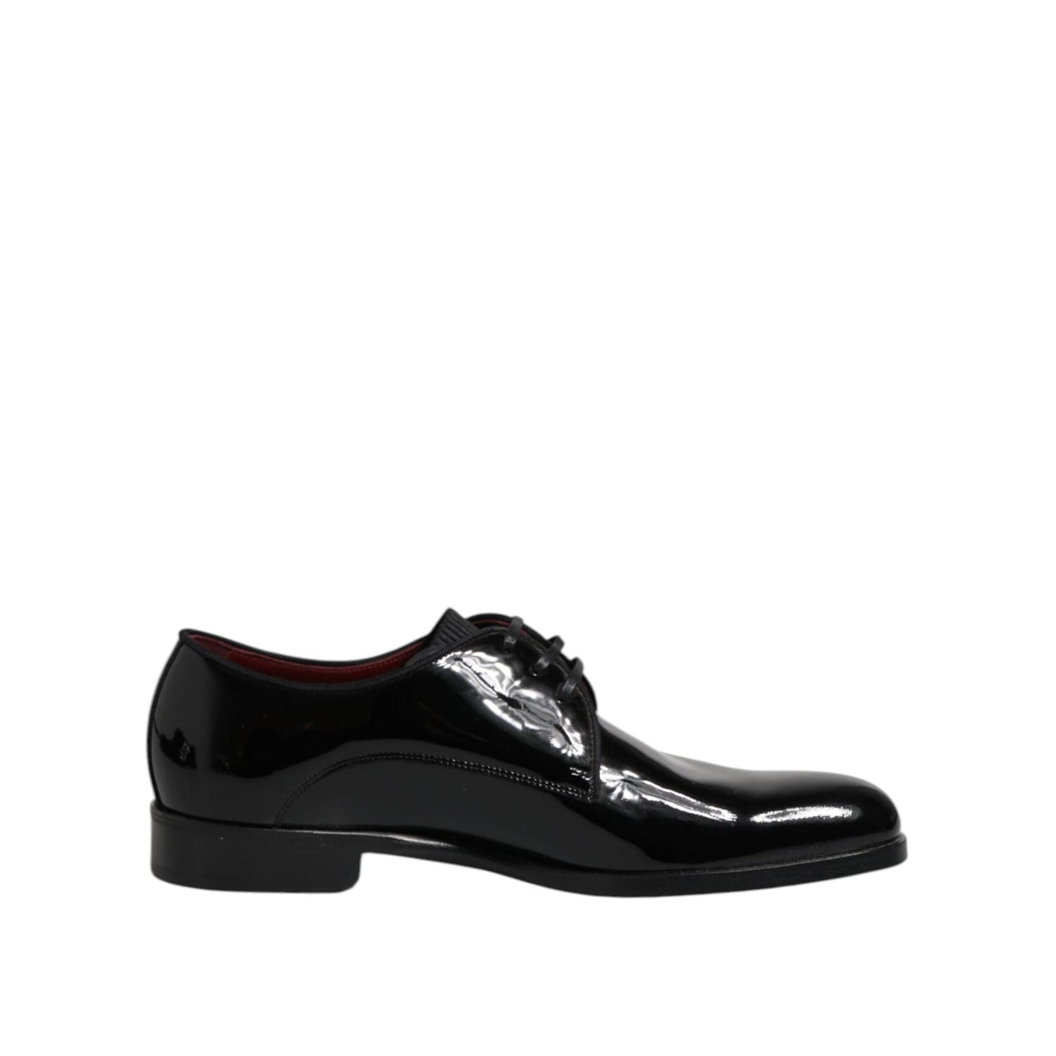 Dolce & Gabbana Black Leather Lace Up Men Derby Formal Shoes