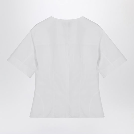Alexander McQueen White corset shirt in poplin