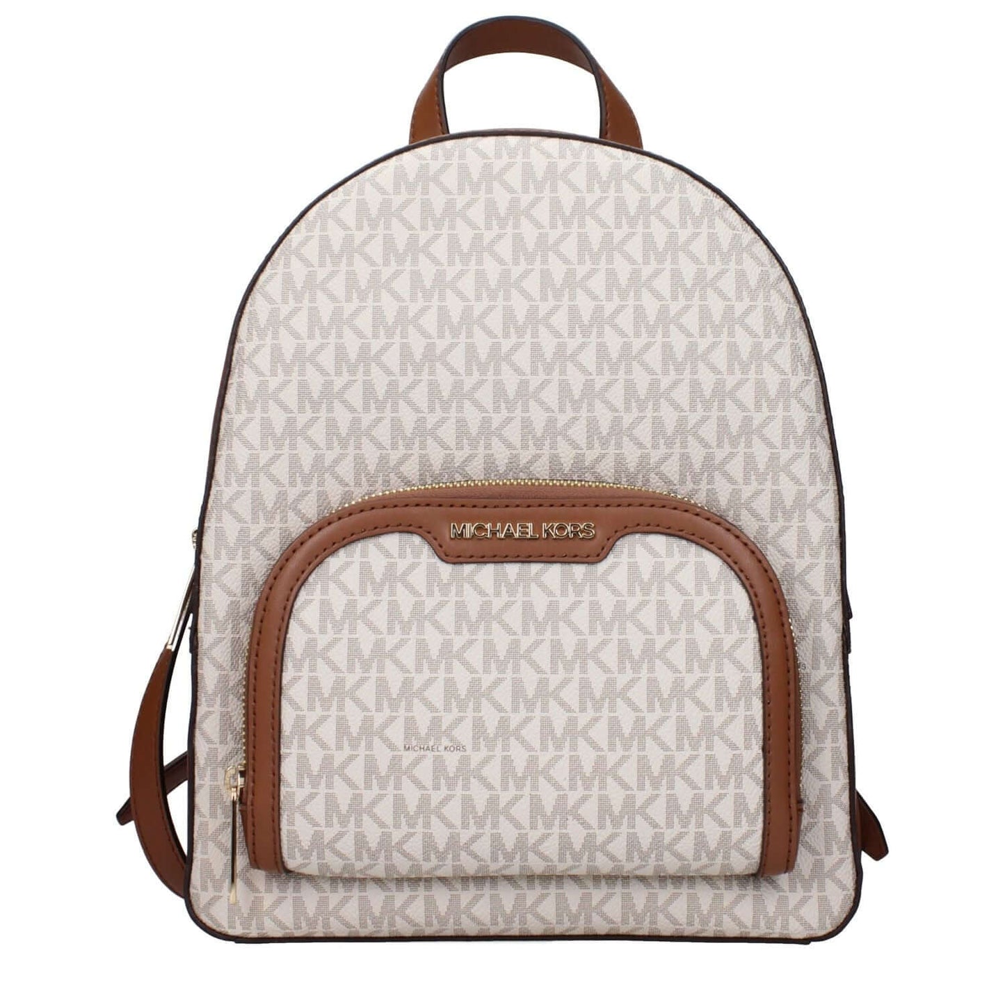 Michael Kors Beige Fabric Backpack with adjustable straps and front logo, featuring MPN 35S2G8TB2BVANILLA and code F83864.