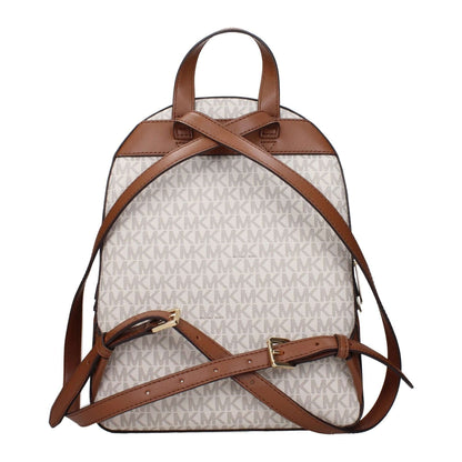 Michael Kors Beige Fabric Backpack with logo and adjustable straps, MPN 35S2G8TB2BVANILLA, code F83864, perfect for style and functionality.