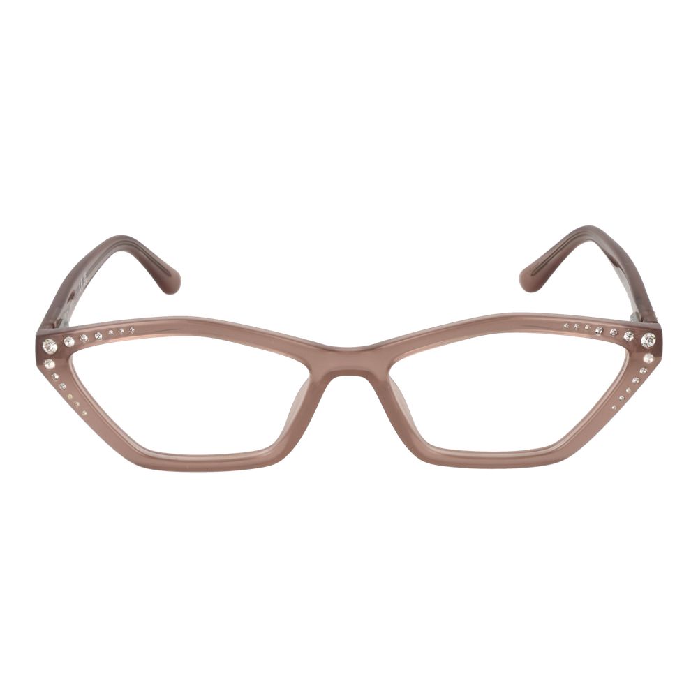 Marciano by Guess Beige Women Glasses Frame, plastic full-rim cat eye style, with spring hinge, includes branded case.
