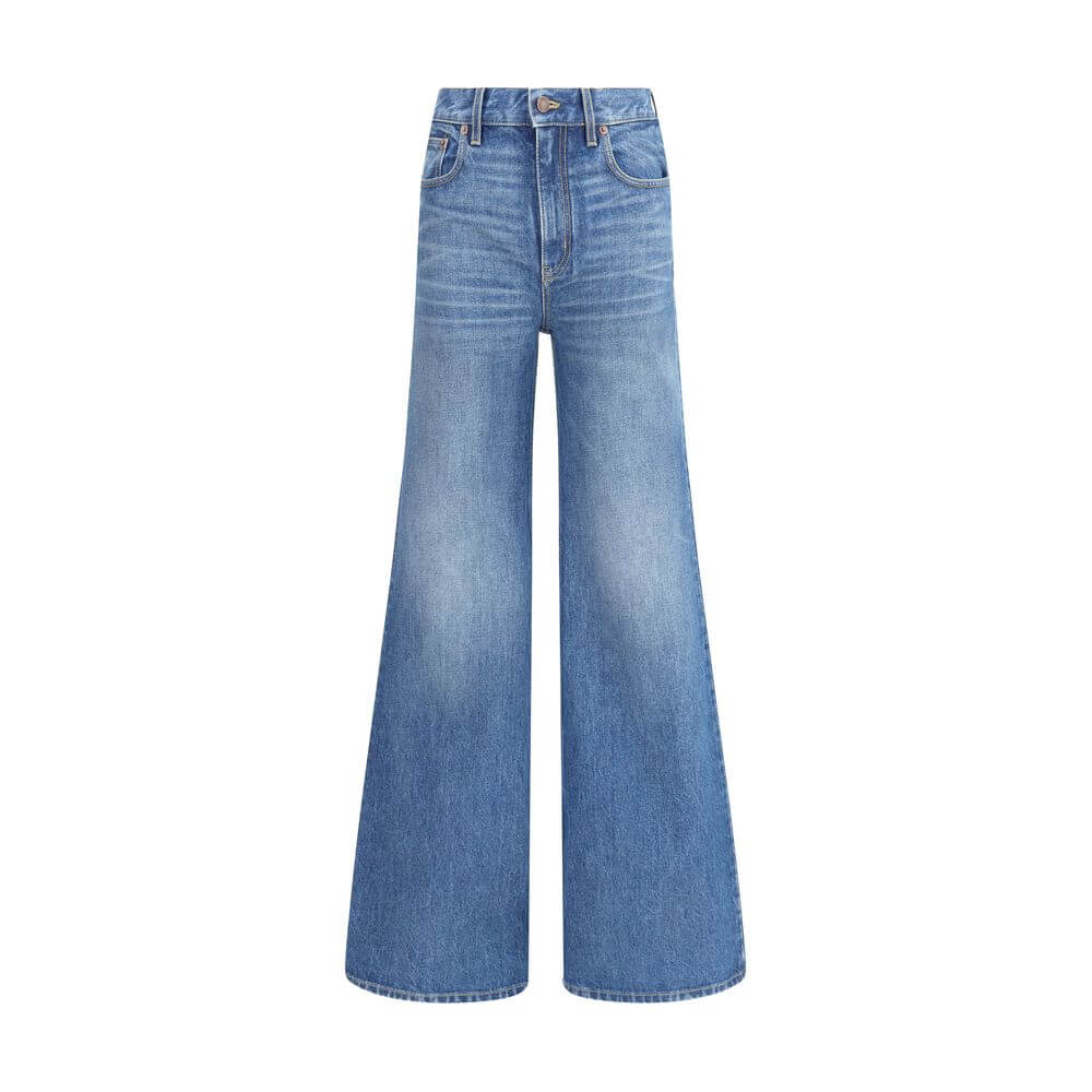 Chloé Blue Cotton Flared Jeans