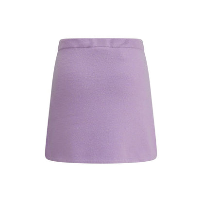 Self-Portrait Purple Viscose Mini Skirt