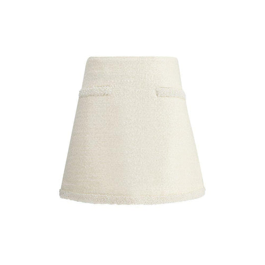 Self-Portrait Pearls bouclé Miniskirt SE-RS25164SKCCREAM-6