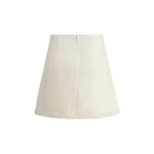 Self-Portrait Pearls bouclé Miniskirt SE-RS25164SKCCREAM-6