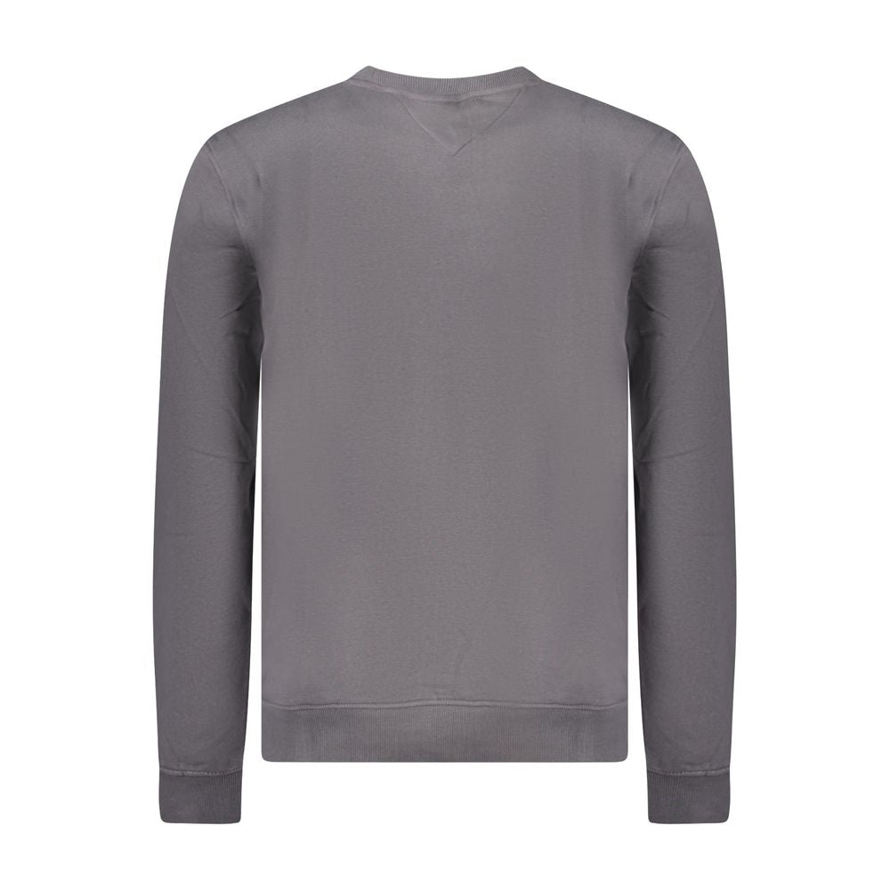 Back view of Tommy Hilfiger Gray Cotton Men Sweater with sustainable materials
