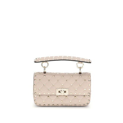 Valentino Garavani Multicolor Calf Leather Bos Taurus Handbag with studded design and shoulder strap.