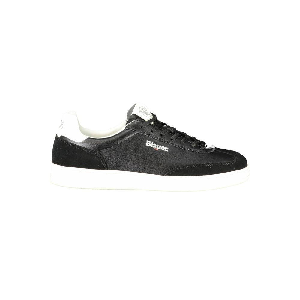 Blauer Black Polyurethane Men's Sneaker 1728,67403481248,Black,Blauer,EU40/US7,EU41/US8,EU42/US9,EU43/US10,EU44/US11,EU45/US12,EU46,Low Tops - Sneakers - Shoes,Men,New with tags,Shoes,Sneakers - Shoes
