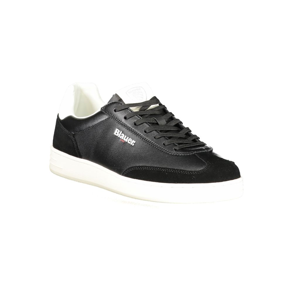Blauer Black Polyurethane Men's Sneaker 1728,67403481248,Black,Blauer,EU40/US7,EU41/US8,EU42/US9,EU43/US10,EU44/US11,EU45/US12,EU46,Low Tops - Sneakers - Shoes,Men,New with tags,Shoes,Sneakers - Shoes
