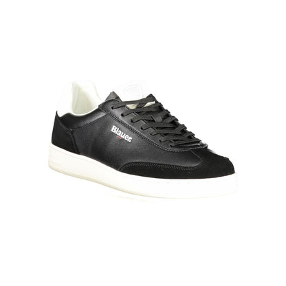 Blauer Black Polyurethane Men's Sneaker 1728,67403481248,Black,Blauer,EU40/US7,EU41/US8,EU42/US9,EU43/US10,EU44/US11,EU45/US12,EU46,Low Tops - Sneakers - Shoes,Men,New with tags,Shoes,Sneakers - Shoes