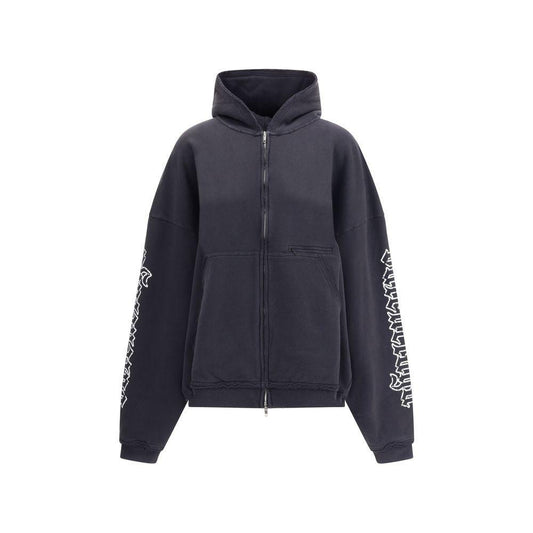 Balenciaga Blackletter script motif Hoodie BA-808227TSVW51041-XS