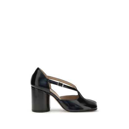 Margiela Black Calf Leather Bos Taurus High Heel Pumps