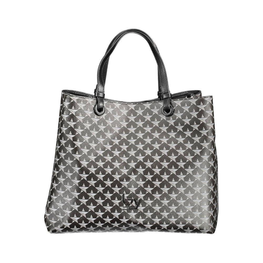 Front view with bag zipped and handles upright.