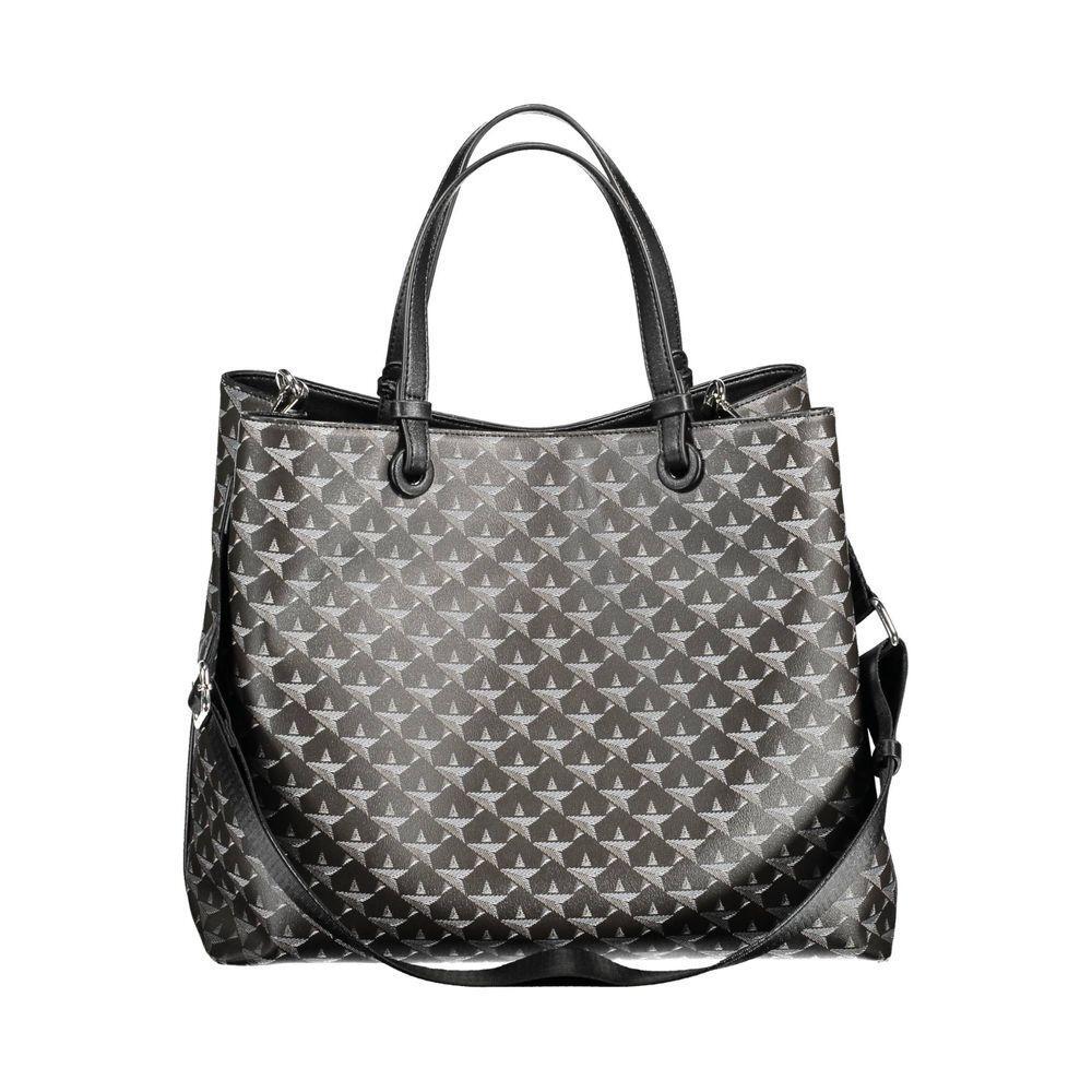 Front view with bag zipped and handles upright.