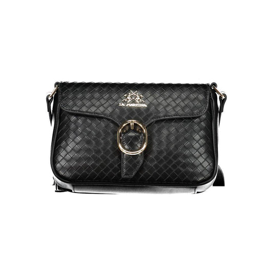 La Martina Black Polyethylene Handbag LA-20557