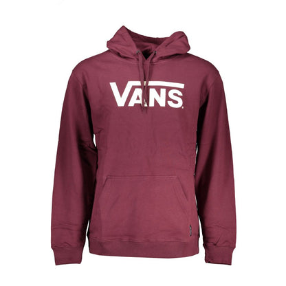 Vans Red Cotton Men Sweater with Hood