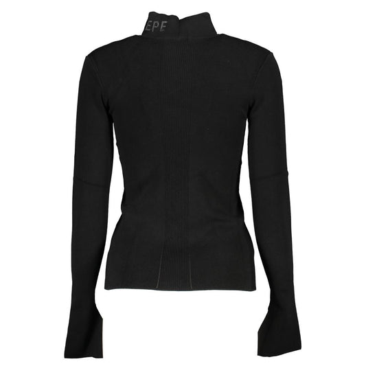Patrizia Pepe Black Cotton Sweater PA-26480-XS