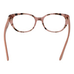 Guess Pink Women Glasses Frame, rose full-rim cat-eye style, plastic material, demo lenses, branded case included.