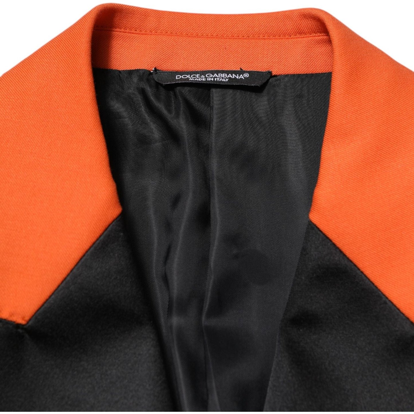 Dolce & Gabbana Orange SICILIA Double Breasted Coat Blazer JKT41549-48