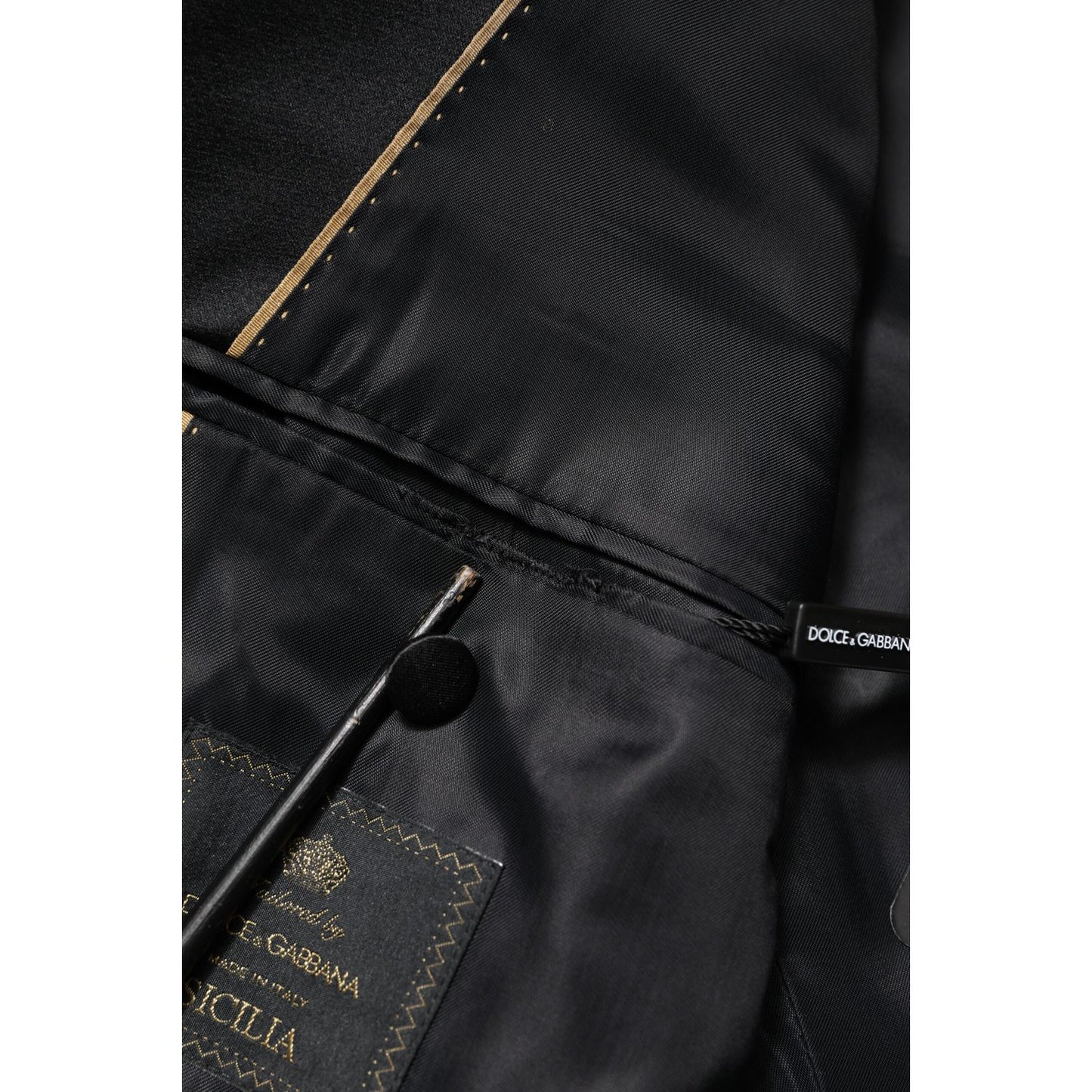 Dolce & Gabbana Orange SICILIA Double Breasted Coat Blazer