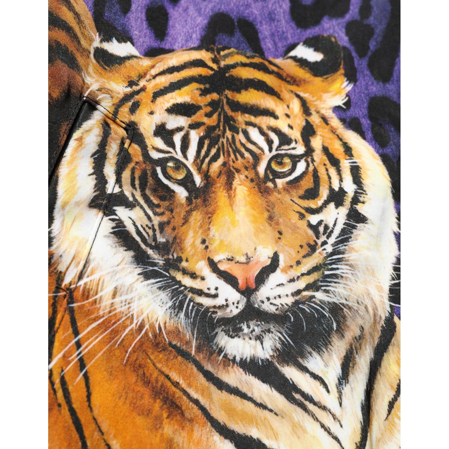 Dolce & Gabbana Multicolor Tiger Print Men Bomber Jacket