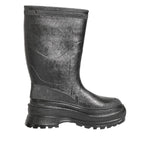 Dolce & Gabbana Metallic Black Pull On Rain Boots Shoes