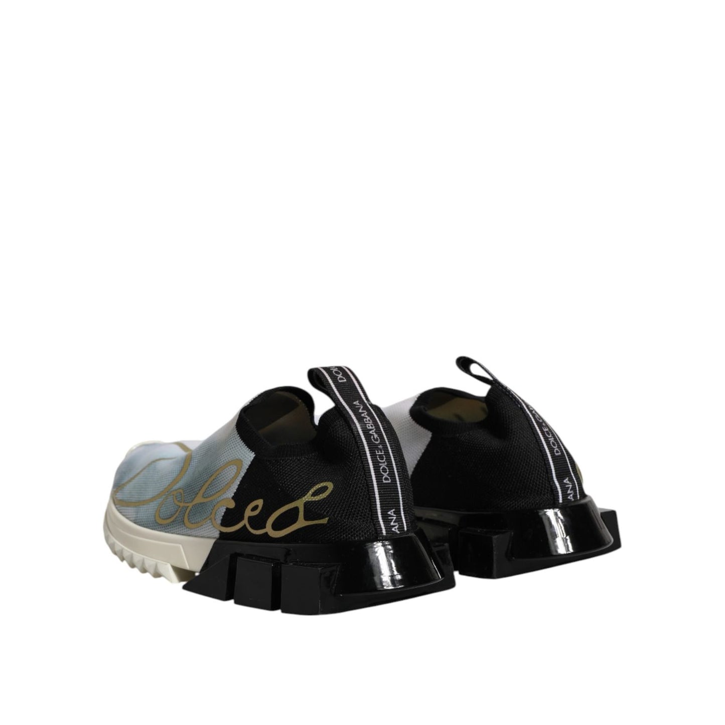 Dolce & Gabbana White Black Low Top Sorrento Sneakers Shoes