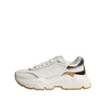 Dolce & Gabbana White Gold Daymaster Low Top Sneakers Shoes