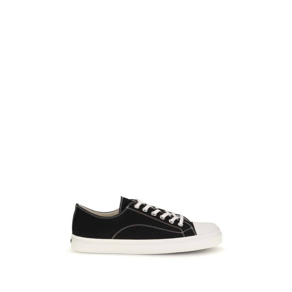 Moschino Black Cotton Low Top Sneakers
