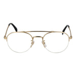 David Beckham Gold Men Glasses Frame, half-rim, round style, metal material, with demo plastic lenses, size 51-21-145.