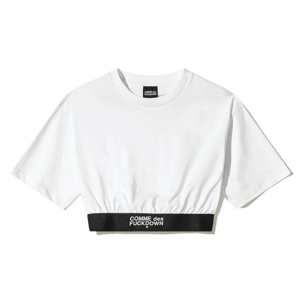 Comme Des Fuckdown White Cotton Women T-Shirt