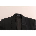 Dolce & Gabbana Gray Patterned Wool 3 Piece Slim Suit