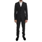 Dolce & Gabbana Gray Patterned Wool 3 Piece Slim Suit