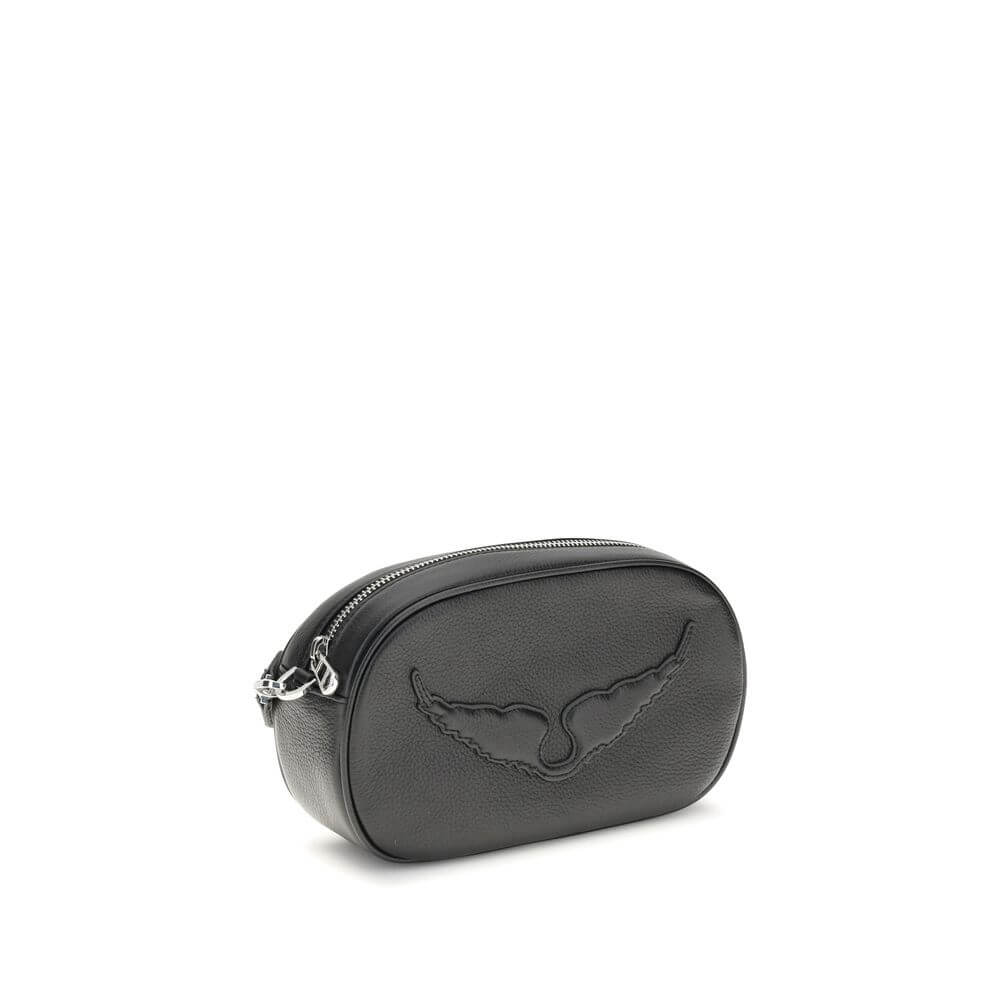 Zadig & Voltaire Black Calf Leather Bos Taurus Shoulder Bag