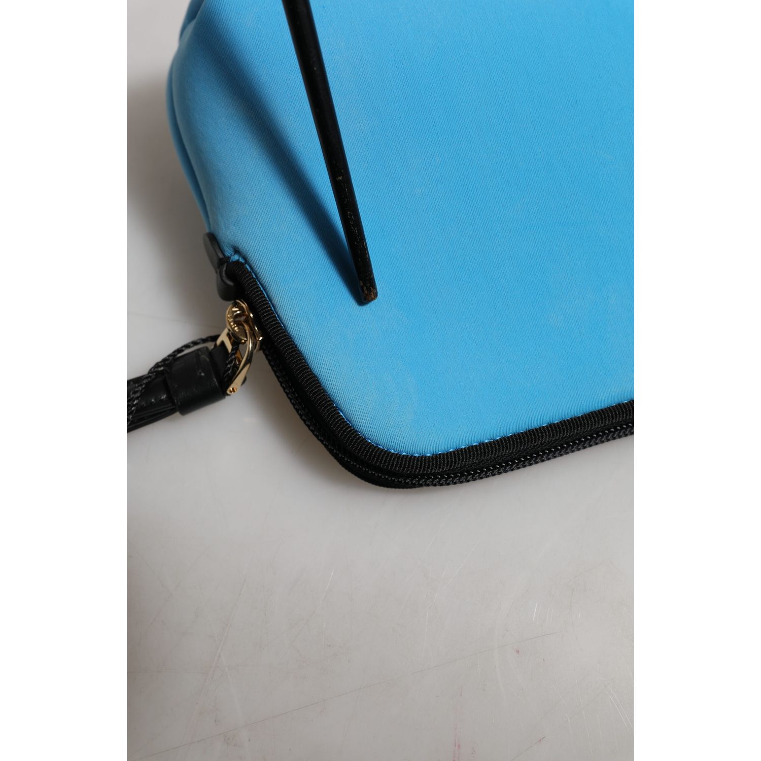 Dolce & Gabbana Blue Nylon DG Logo Print Clutch Zip Pouch Bag