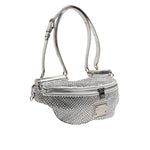 Dolce & Gabbana Silver Crystal-Embellished Belt Strap Bag