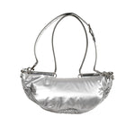 Dolce & Gabbana Silver Crystal-Embellished Belt Strap Bag