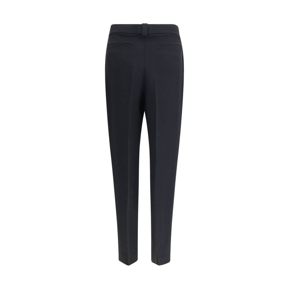 Fabiana Filippi Black Acetate Casual Pants