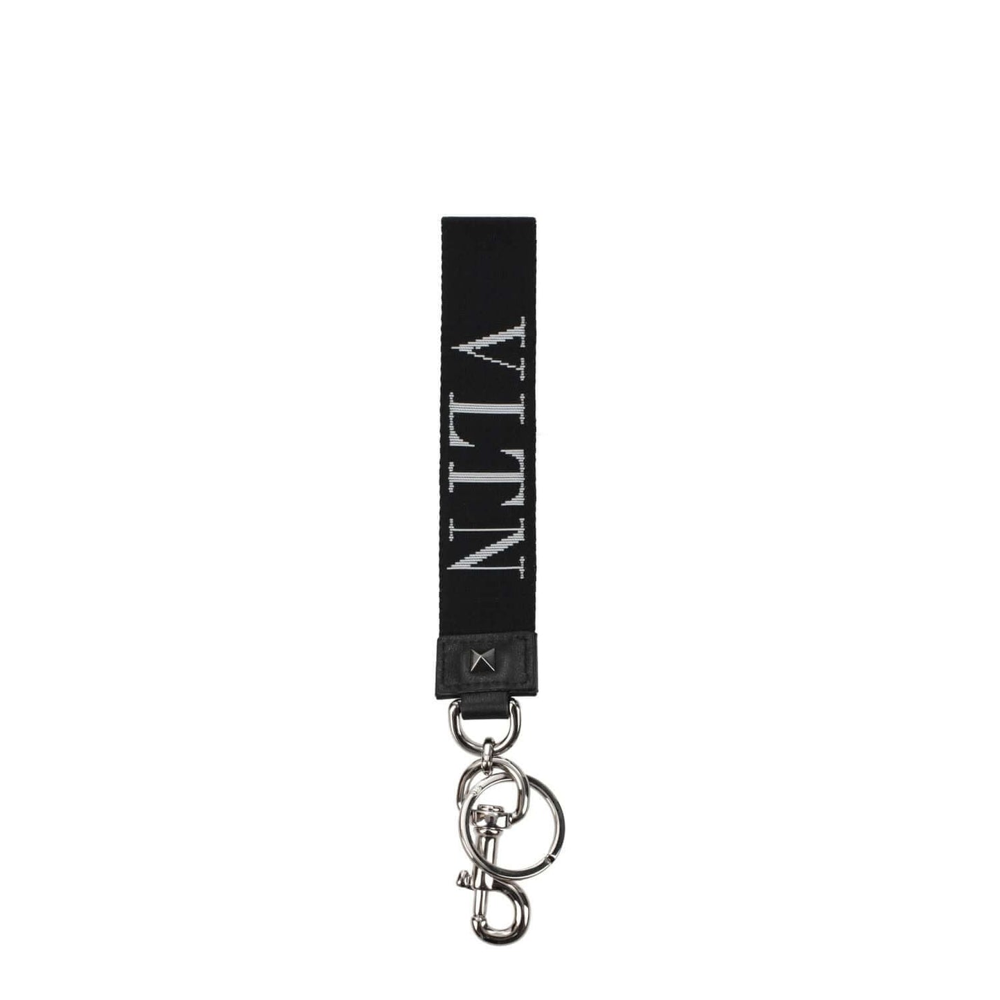 Valentino Garavani Black Fabric Keychain