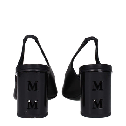 Max Mara Black Leather High Heel Pumps