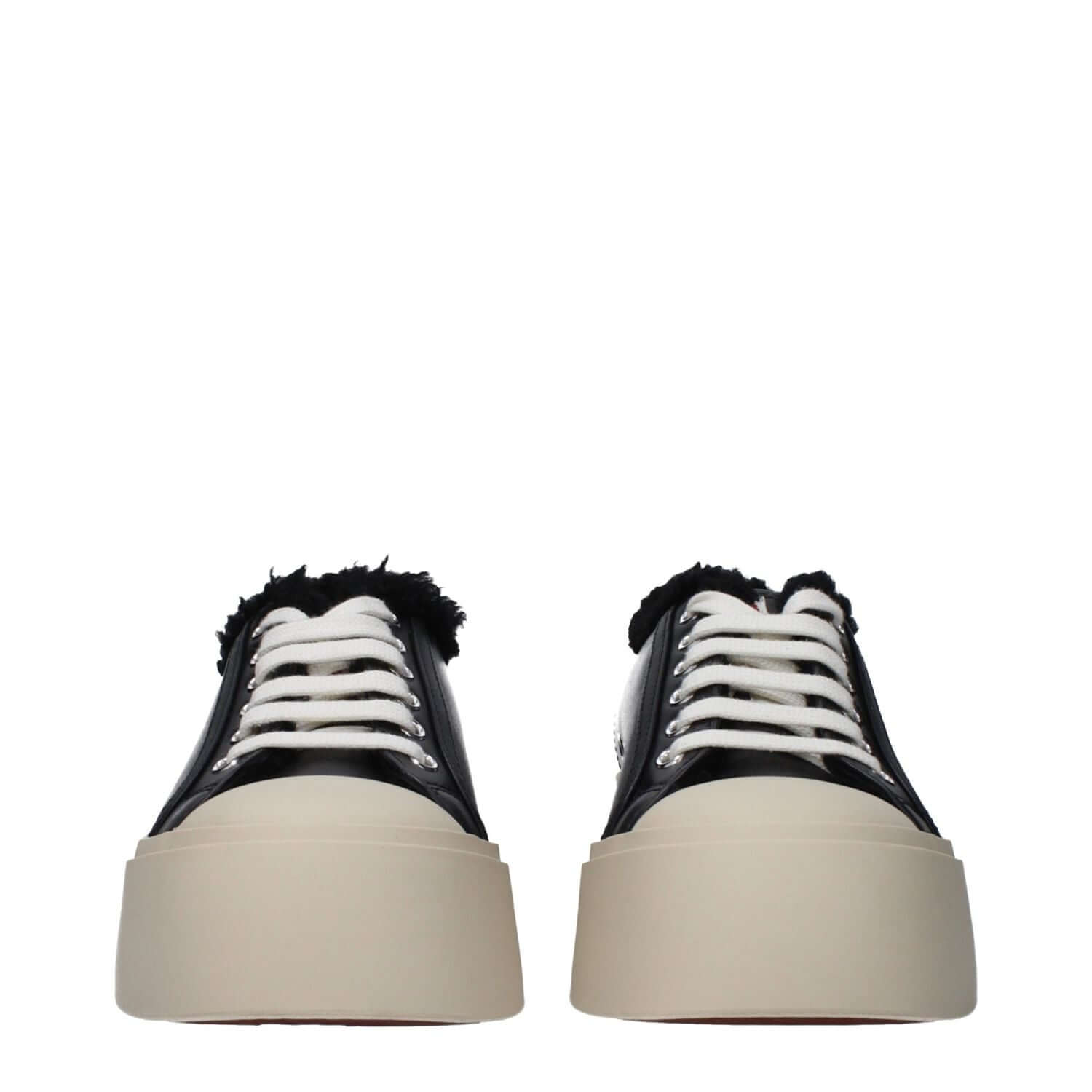 Marni Black Leather Chunky Sneakers
