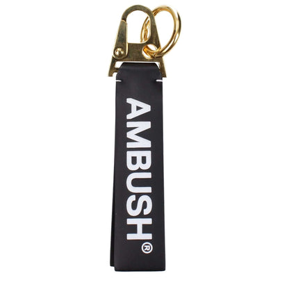 Ambush Black Leather Keychain