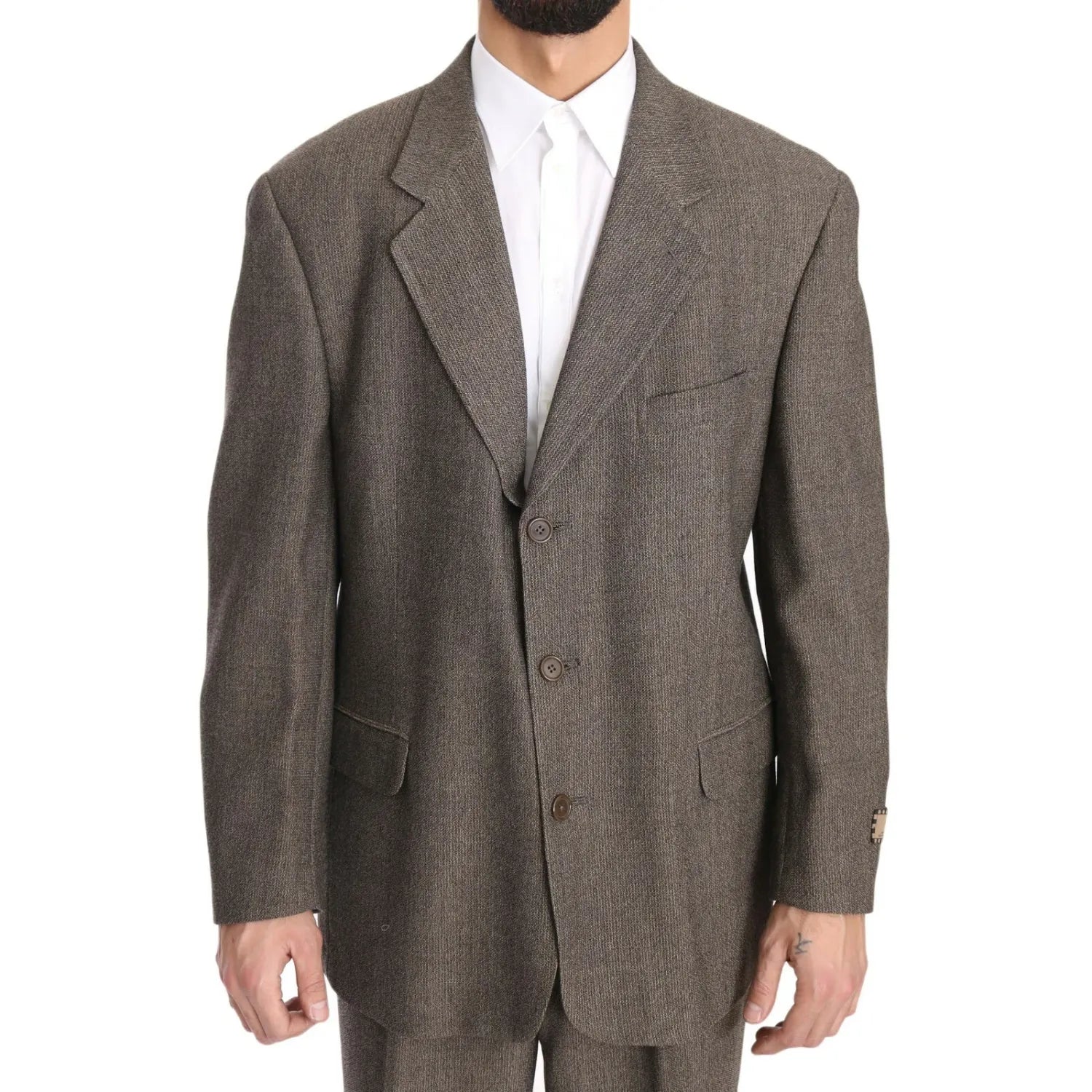 Front view with bag zipped and handles upright.